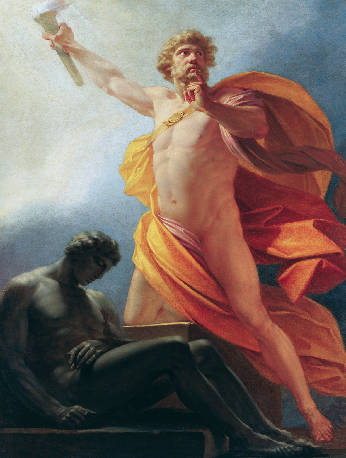 Prometheus Brings Fire του Heinrich Friedrich Füger